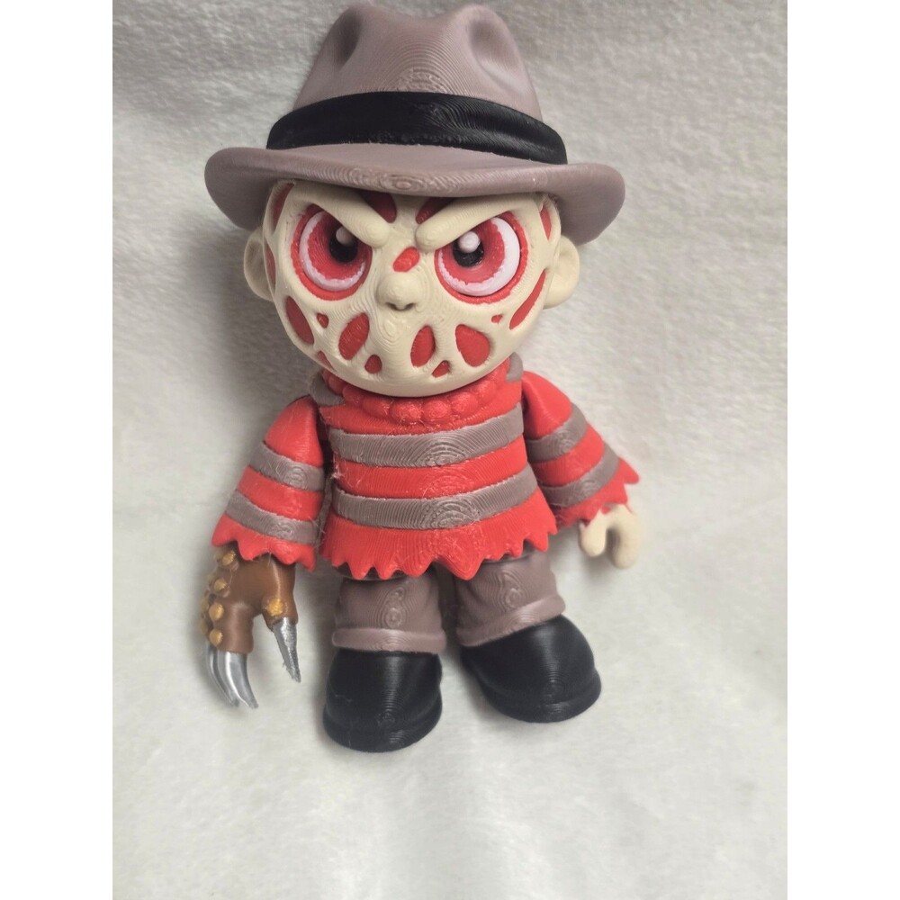 3D Printed Nightmare Horror Figure Claw Glove Striped Sweater Halloween Printver